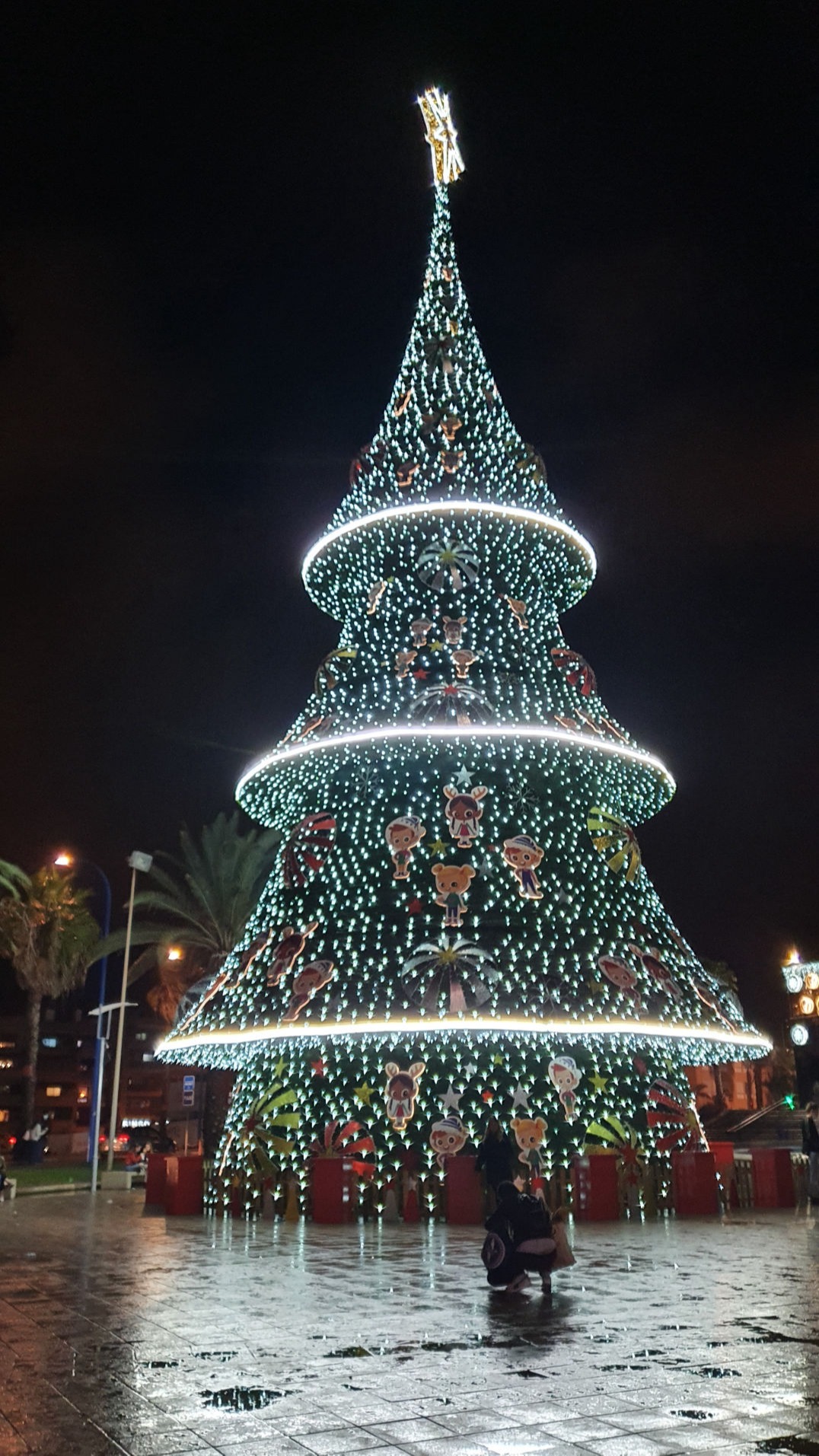 Weihnachtsbaum vor Shoppingtempel